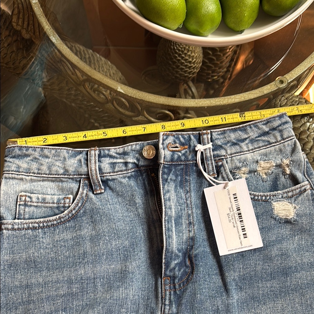 Vervet Blue Distressed Mini Skirt - Picture 6 of 10